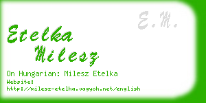 etelka milesz business card